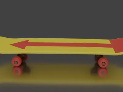 Killua skateboard - Hunter x hunter Low-poly 3D model