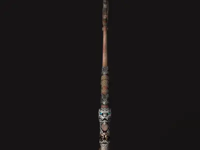 Bow 04 V2 Low-poly 3D model