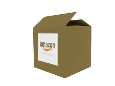 Amazon box Low-poly 3D model purchase