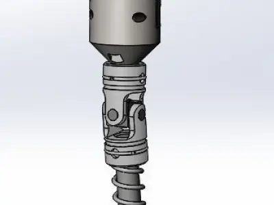 Long lock screw machine 3D model