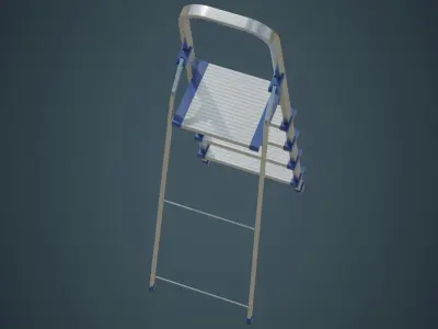 Step Ladder 4A Low-poly 3D model