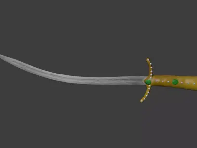 Sultans Sword Low-poly 3D model