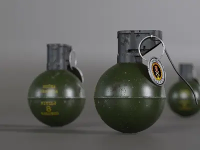 frag granade v2 Free low-poly 3D model