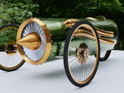 Steampunk Racer Free 3D model