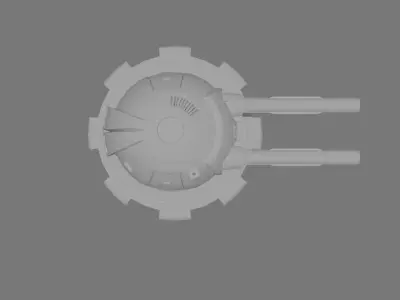 Sci-fi cannon laser gun Free 3D model