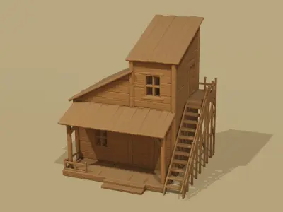 Texas Stylized houses 6 models Part 2 3D print model