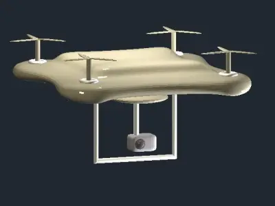 Drone with camera 3D model