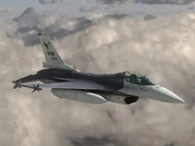 F16C USA Low-poly 3D model