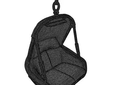Futuristic Hanging Pod Chair 3D model