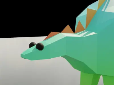Stegosaurus Low Poly dinosaur Free low-poly 3D model