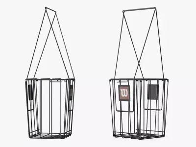 Wilson Tennis Ball Hopper Basket with Carry Handle 3D model