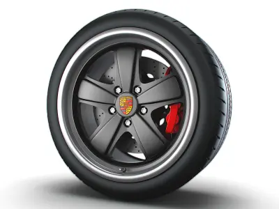 Porsche 911 Iconic Sport Classic wheel 3D model