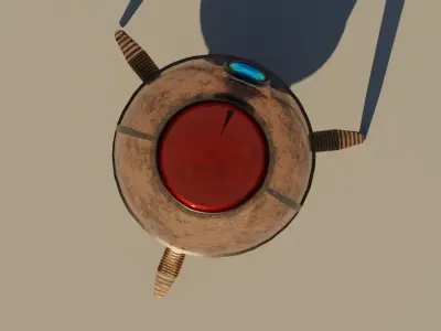 Rocket Comic Metalness Low-poly 3D model