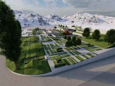public park-Private Park Landscape 3D model 16
