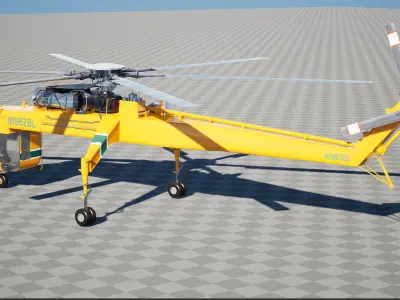 Carrier Helicopter - Unreal Engine Project Low-poly 3D model