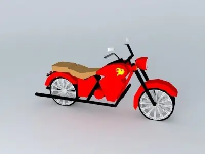 Flamin' Red Chopper Free 3D model