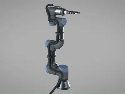 UR Industrial Robot Rigged Low-poly 3D model