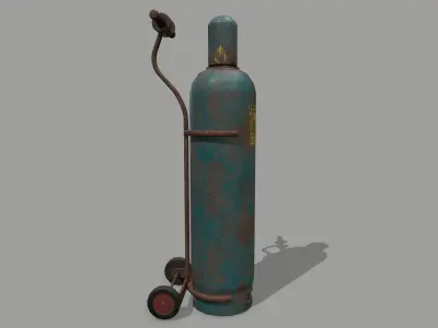Propane Tank Low-poly 3D model 14