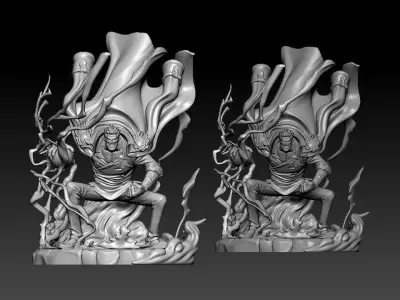 Garp fanart- One piece - 3d Print - Split part 3D print model