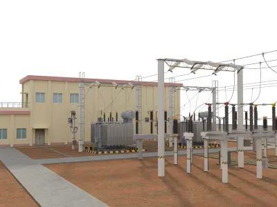 transformer substation 04 3D model