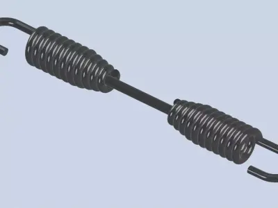 Return spring brake shoes 3D model