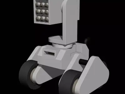 Stylized Low Poly Tank Rocket Array Game Ready Low-poly 3D model