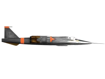 EWR VJ-101 experemental vertical takeoff aircraft Low-poly 3D model