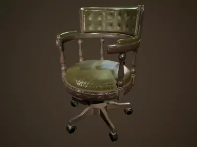 Antique Chair - PBR Game Ready Low-poly 3D model get