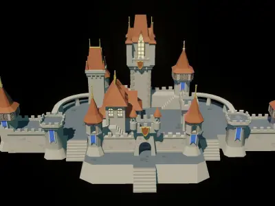 Cartoon Castle 3D model