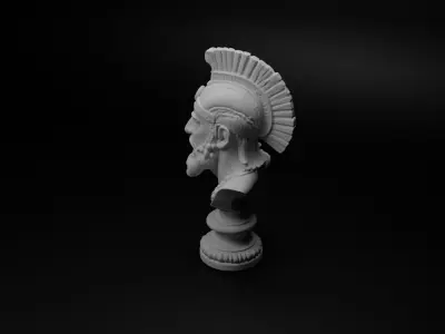 Inca Warrior Bust Chess 3D print model get
