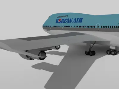 Korean Air 747SP Free 3D model