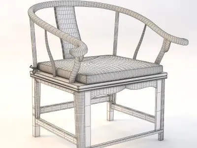 Antique Chinese Chair 3D model