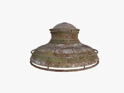 Alien Spaceship UFO F11 Abandoned - Sci Fi Spacecraft Design Low-poly 3D model