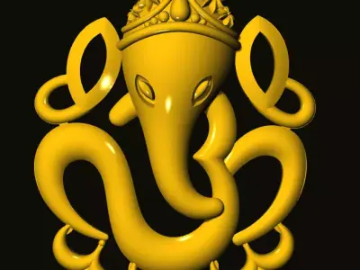 ganesh golden ganesha 3D print model