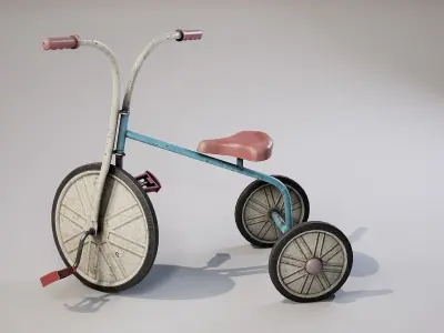 Children bicycle Low-poly 3D model