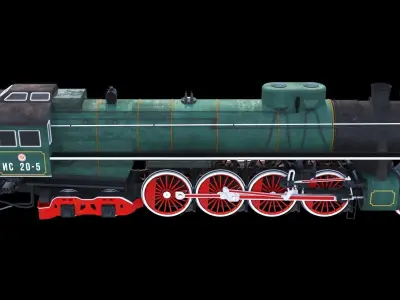 Soviet Locomotive IS 20 3D model
