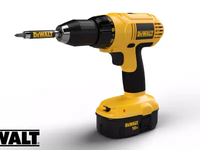 Dewalt DC970 Cordless Drill Driver 3D model