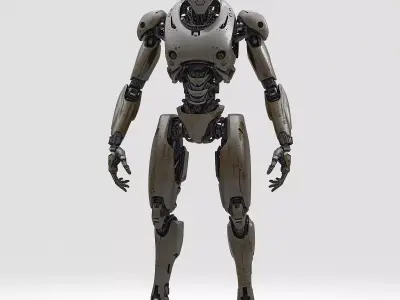 Aesthetic Gritty Bio-Robot 3D Model Low-poly 3D model purchase