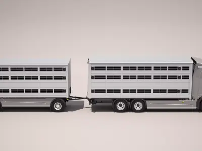 Livestock Tandem Truck 3D model
