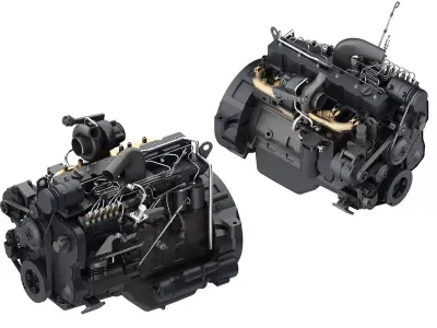 engine Low-poly 3D model purchase