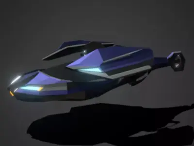 Zed Drago Sci-Fi Hover Jet Free 3D model
