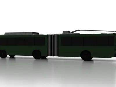 Trolleybus Kiyv-12-03 Low Low-poly 3D model