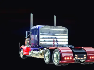 Optimus Prime Truck 1992 peterbilt 379 Transformers Movie 3D model