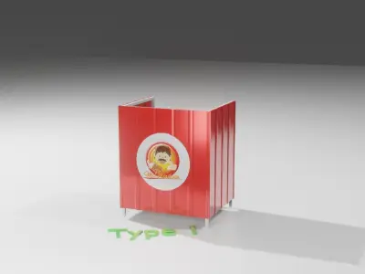 mini booth 3D model