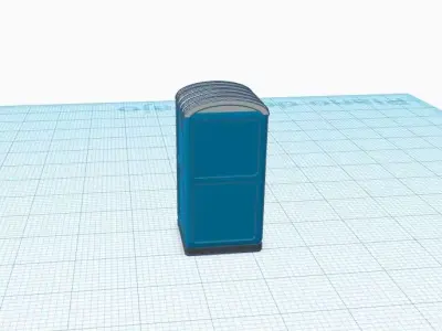 Portable Toilet Pack H0 1 87 Construction Site Diorama  3D print model