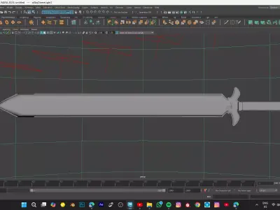 sword model  Low-poly 3D model purchase
