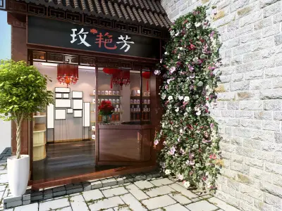 Boutique facade store 3D model