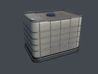 Water Plastic Tank Low-poly 3D model