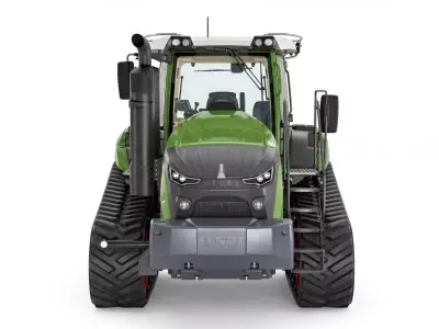 High Efficiency Tracked Agricultural Tractor Low-poly 3D model