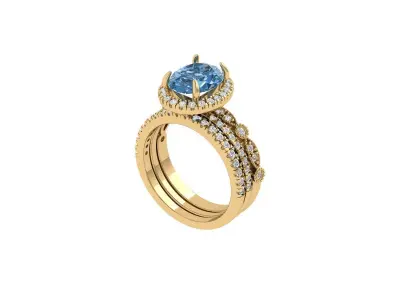 Oval Ring 3D print model 12